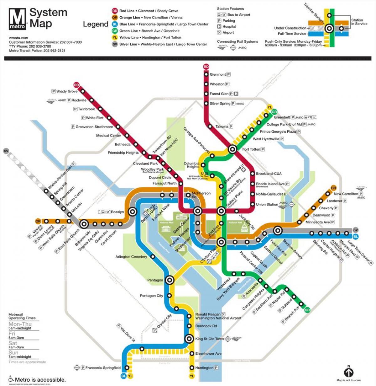 dc metroo kaart 2015