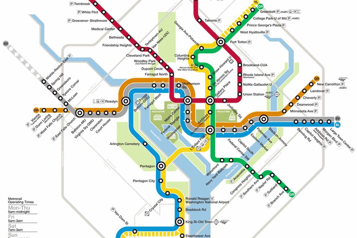 pesta dc metroo kaart