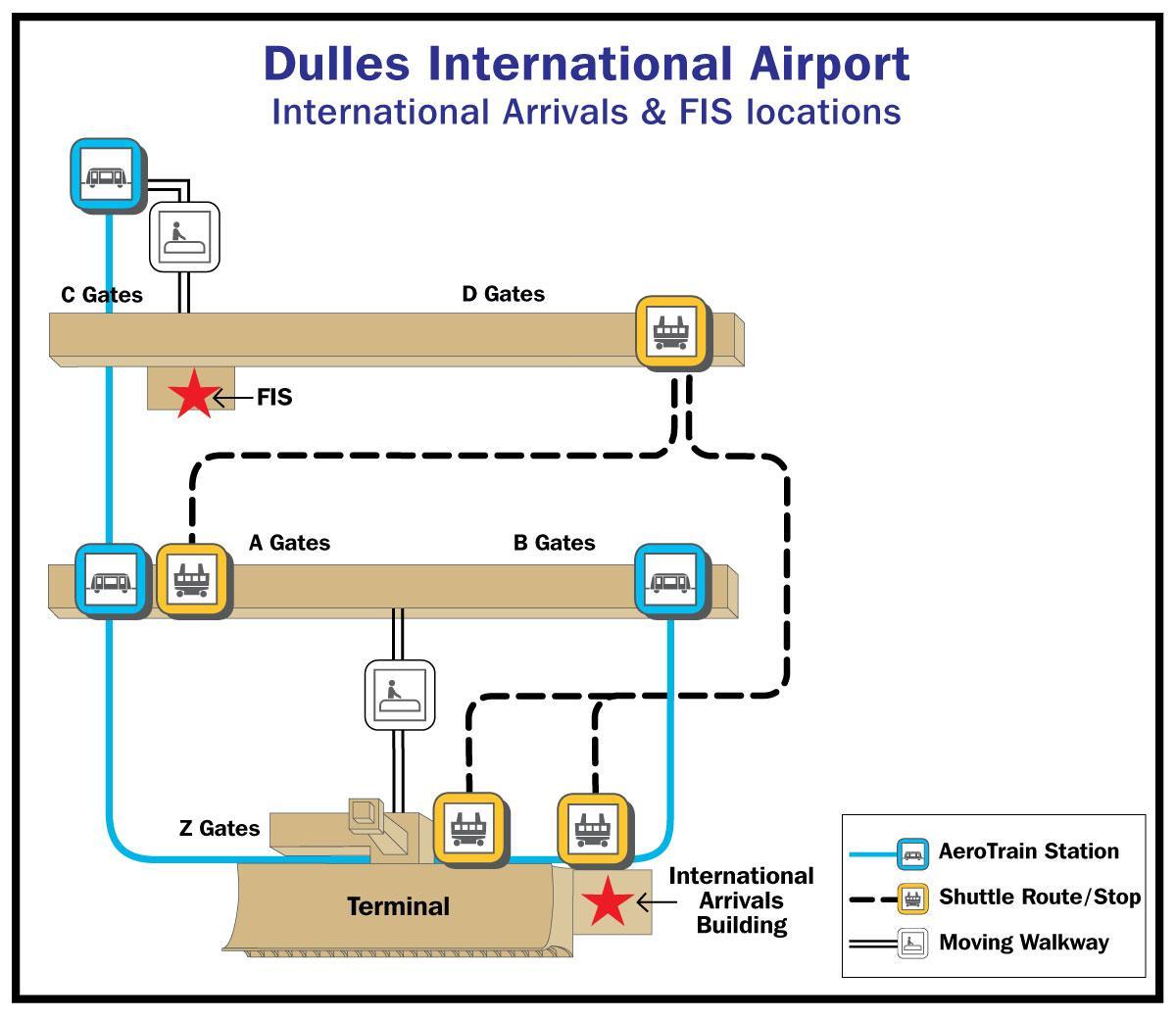 dulles airport värava kaart