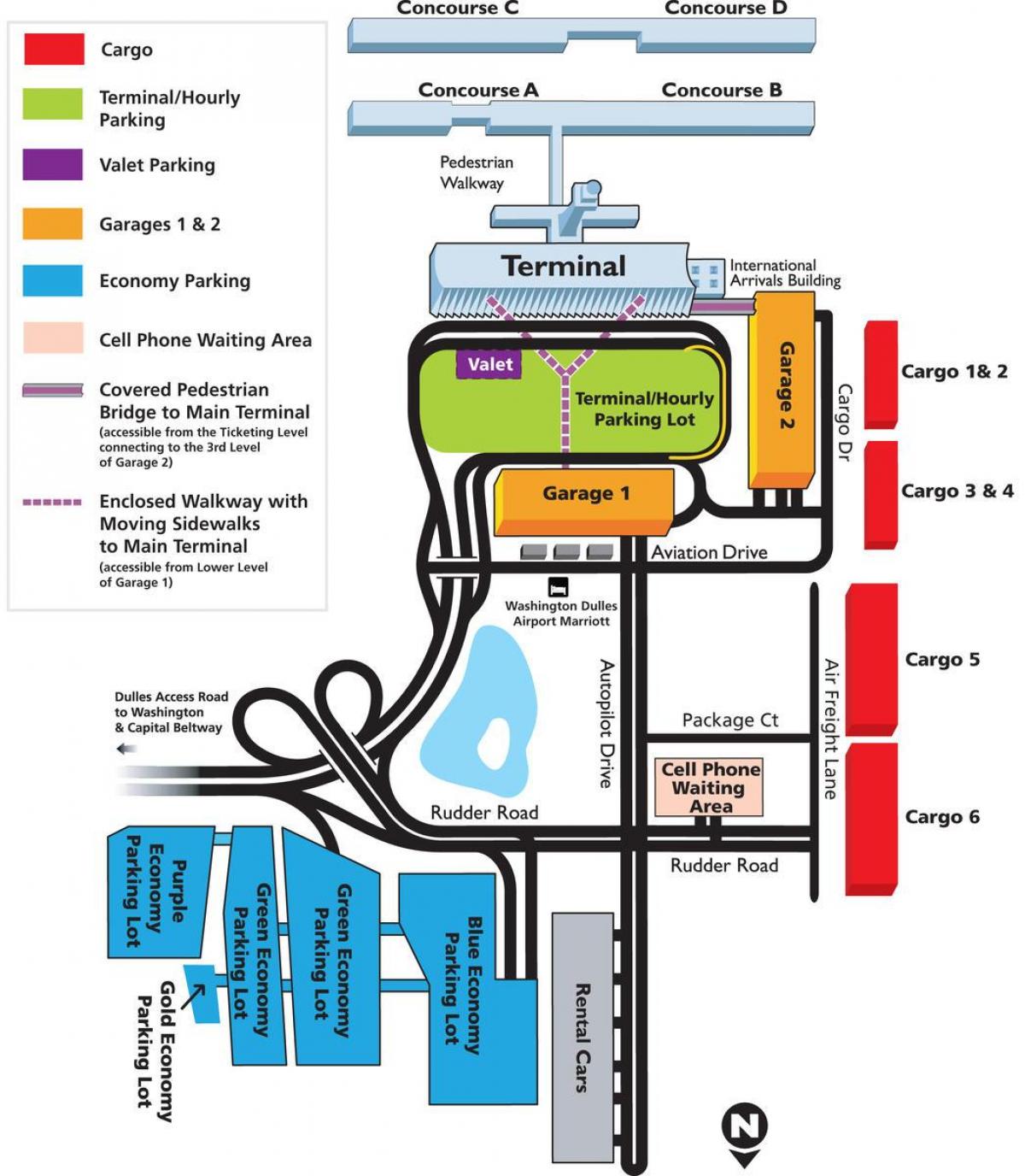 kaart dulles airport area
