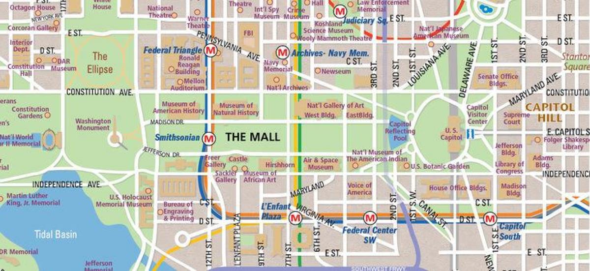 sm national mall kaart
