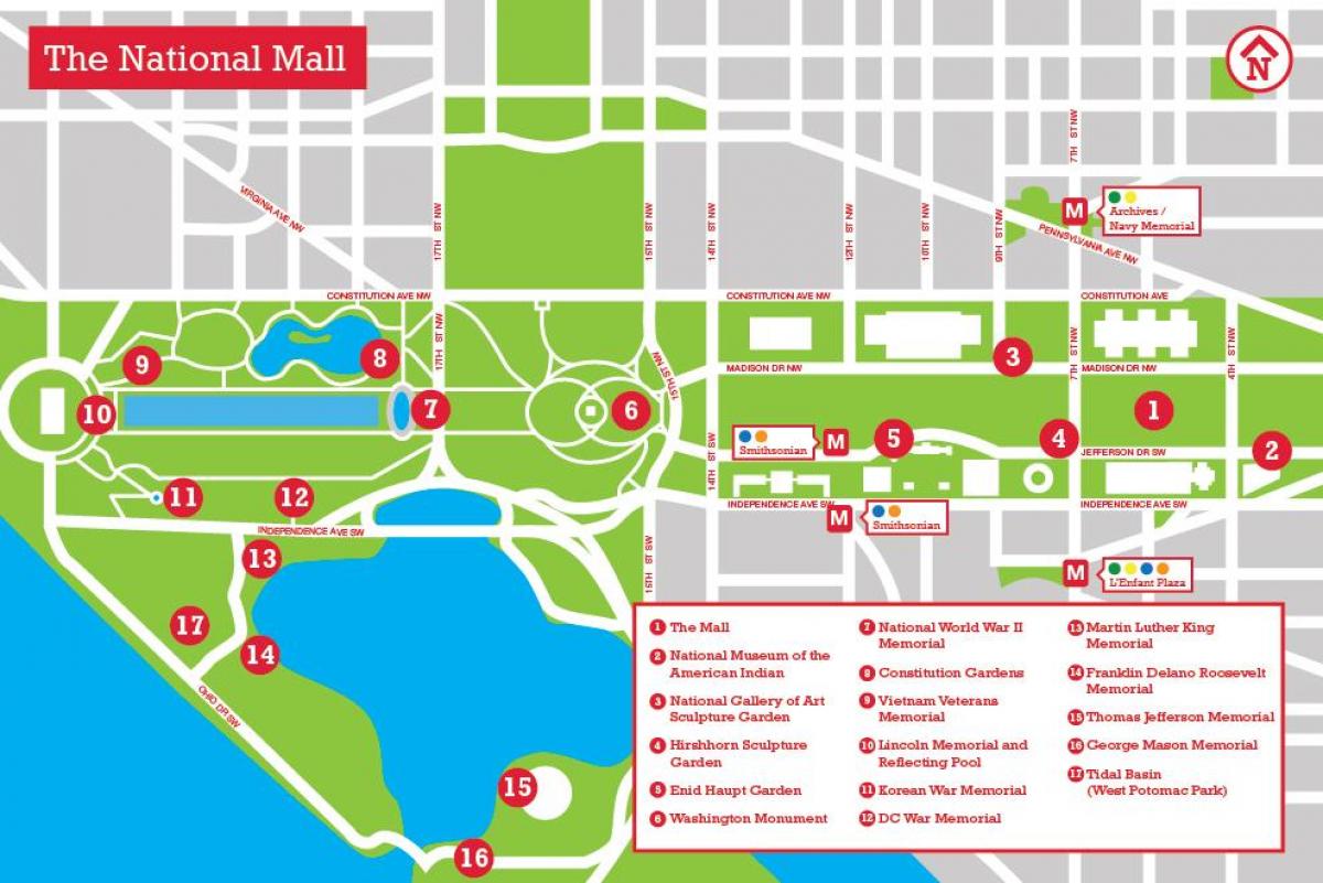 kaart national mall parkimine