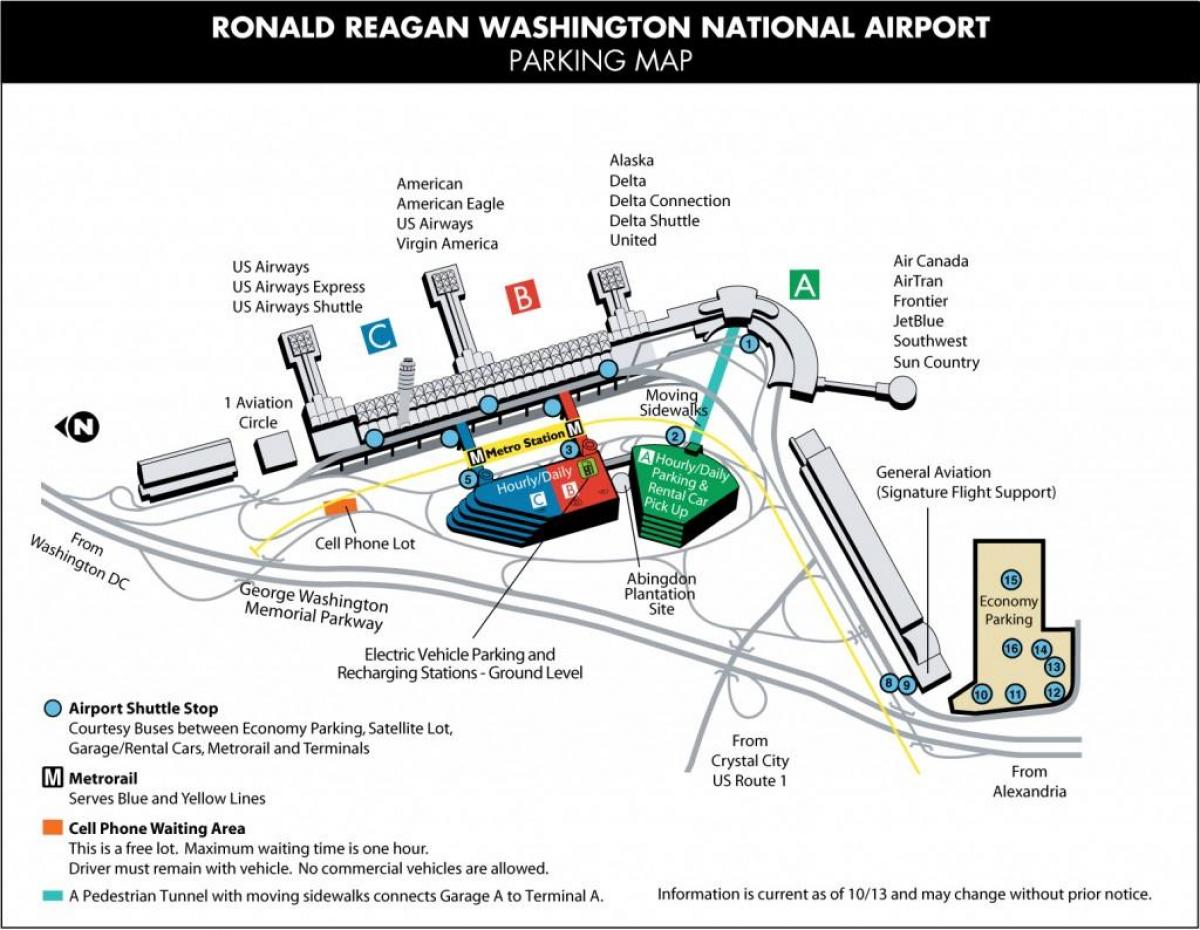 reagan lennujaama värava kaart