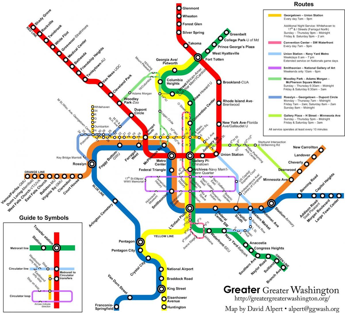 washingtoni metroo-bussi-kaart