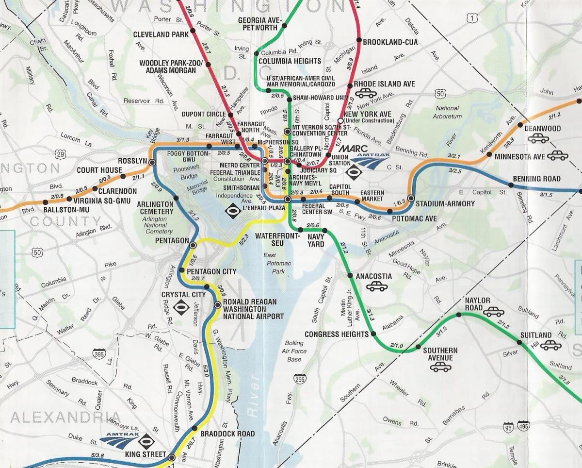 washington street kaart metroo jaamad