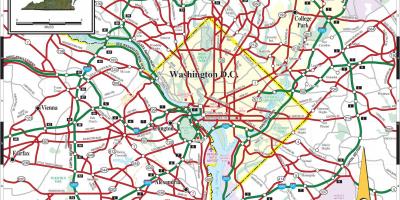 Washington dc metroo kaart tänava ülekatte