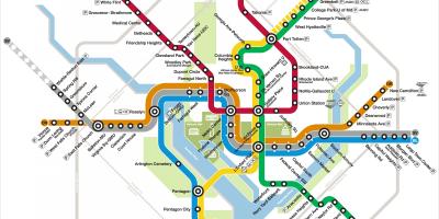 Washington, dc, metroo kaart silver line