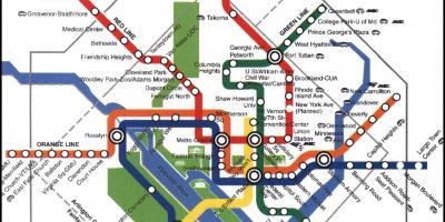 Washington, dc, metroo rongi kaart