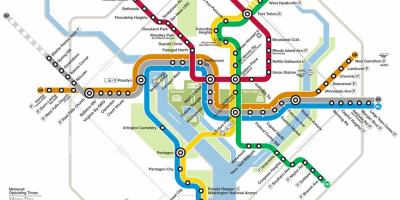 Washington, dc, metroo süsteemi kaart