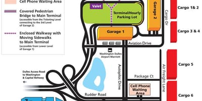 Kaart dulles airport area