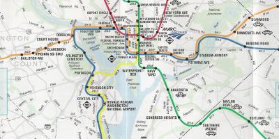 Washington street kaart metroo jaamad